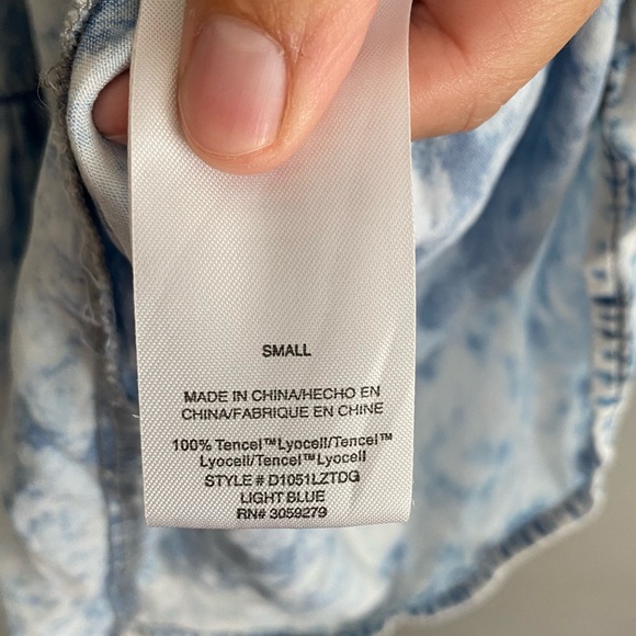 Thread & Supply Dress Size Small Blue Tie Dye Denim Lightweight Sleeveless Tank - Picture 9 of 9